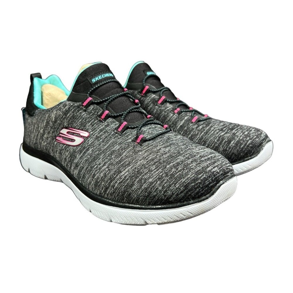 Skechers Memory Foam Summits Quick Getaway Black … - image 4